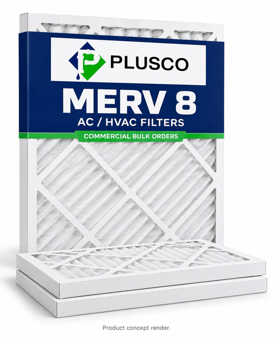 Plusco MERV 8 AC and HVAC filter box with filters